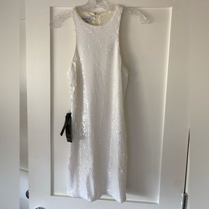 White sequin dress